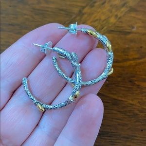 Dweck diamond and silver earrings